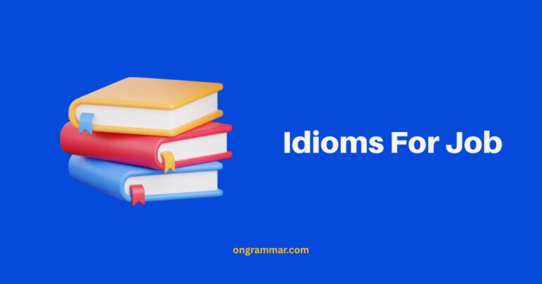 Idioms For Job